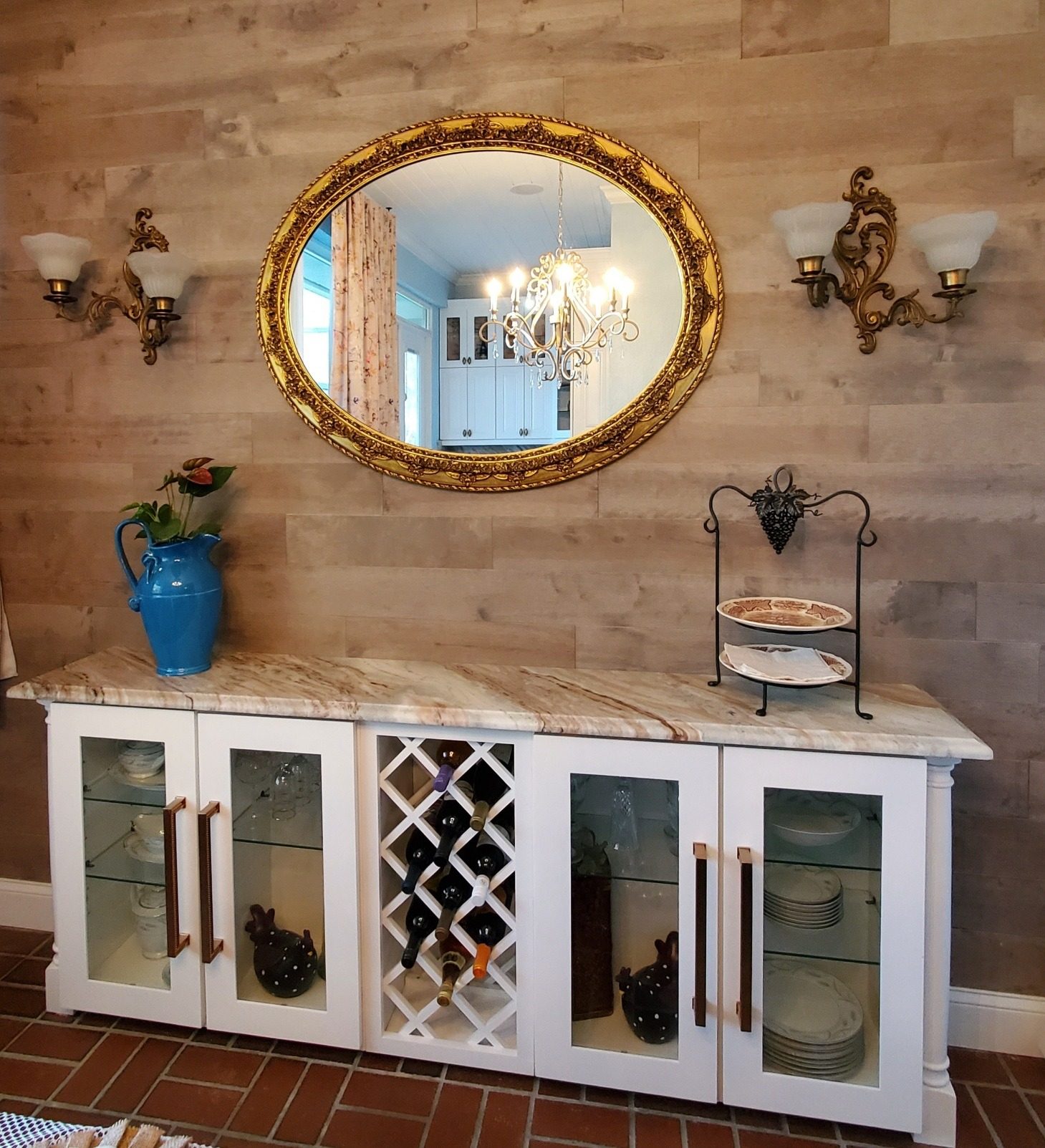 White Buffet with Wine Rack