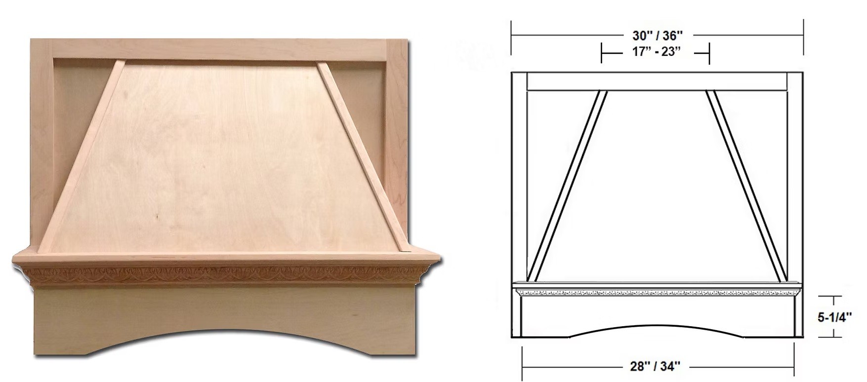 Symphony Decorative Chimney Hood - GL-SY-WCVAC30
