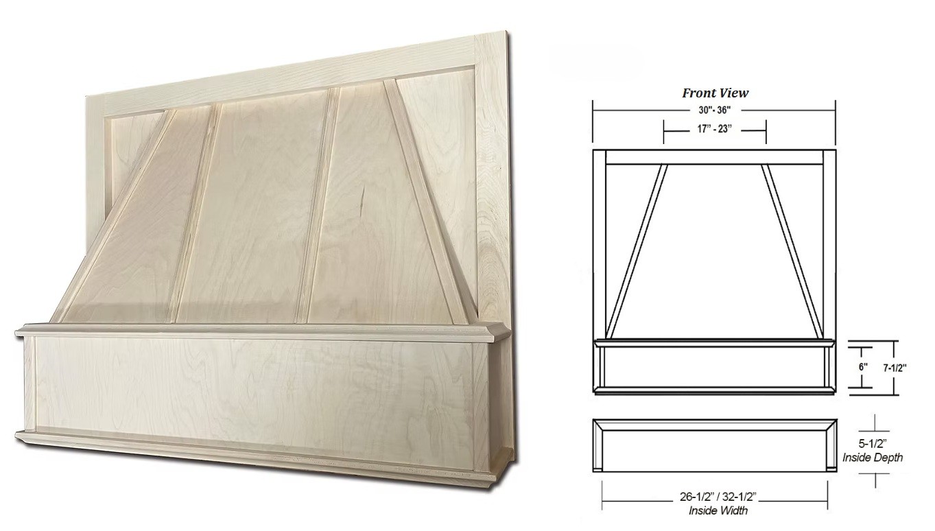 Classic Polished Chimney Hood - GL-WCH30PG