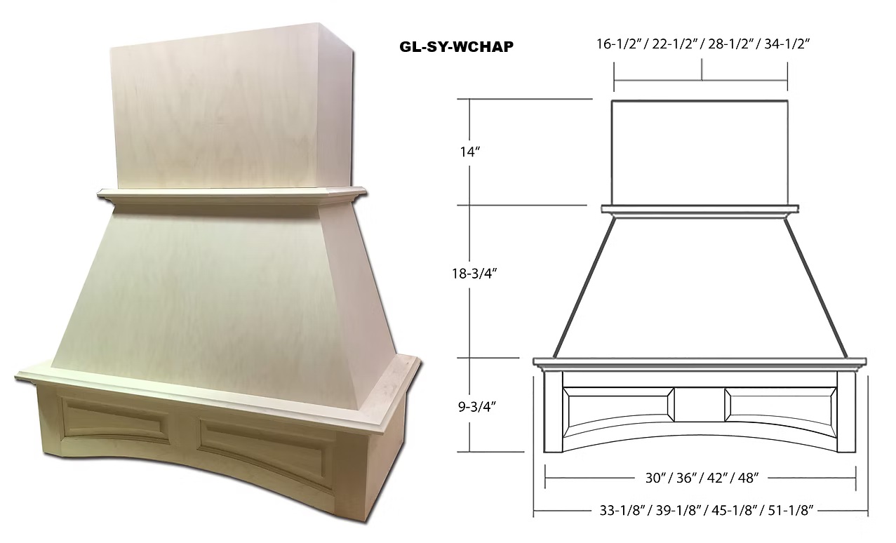 Apex Modern Chimney Hood - GL-WCHAP30M