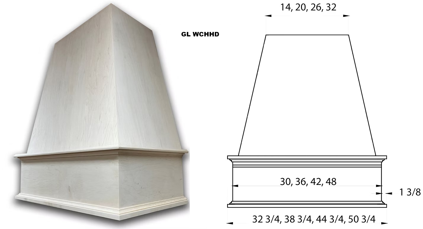 Heritage Detail Chimney Hood - GL-WCHHD30PG